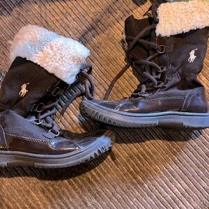 Worn once! Ralph Lauren Girls Snow Boots Size 3